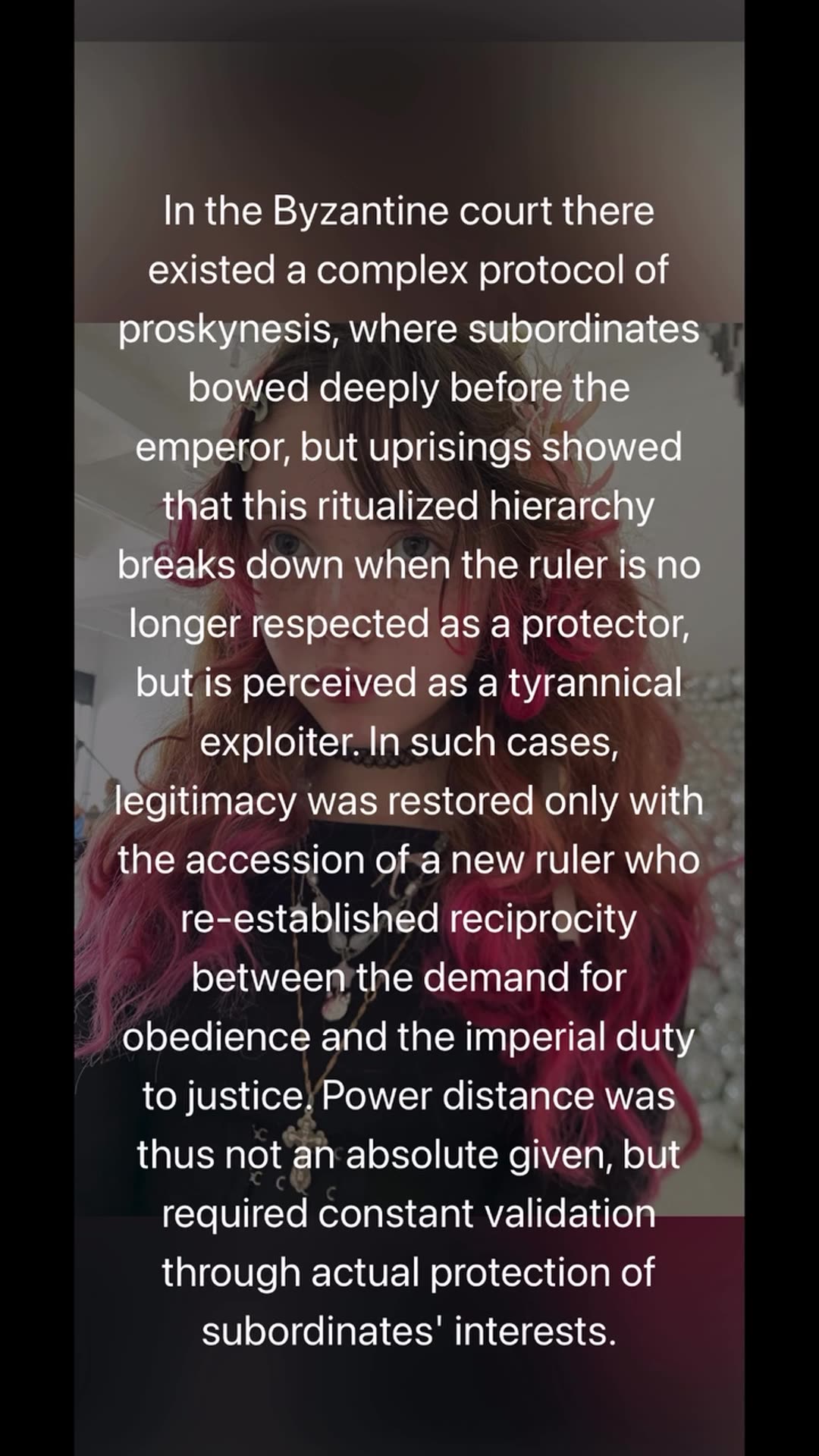 A very long reel (about 11.5 minutes) of text slides in many languages (Bulgarian, Italian, Russian, Luxembourgish, English, Ukrainian, Albanian, Macedonian, French) about political legitimacy, martyrdom, imperial rule, secret networks, language archiving and military terrain, over faded selfie pho…