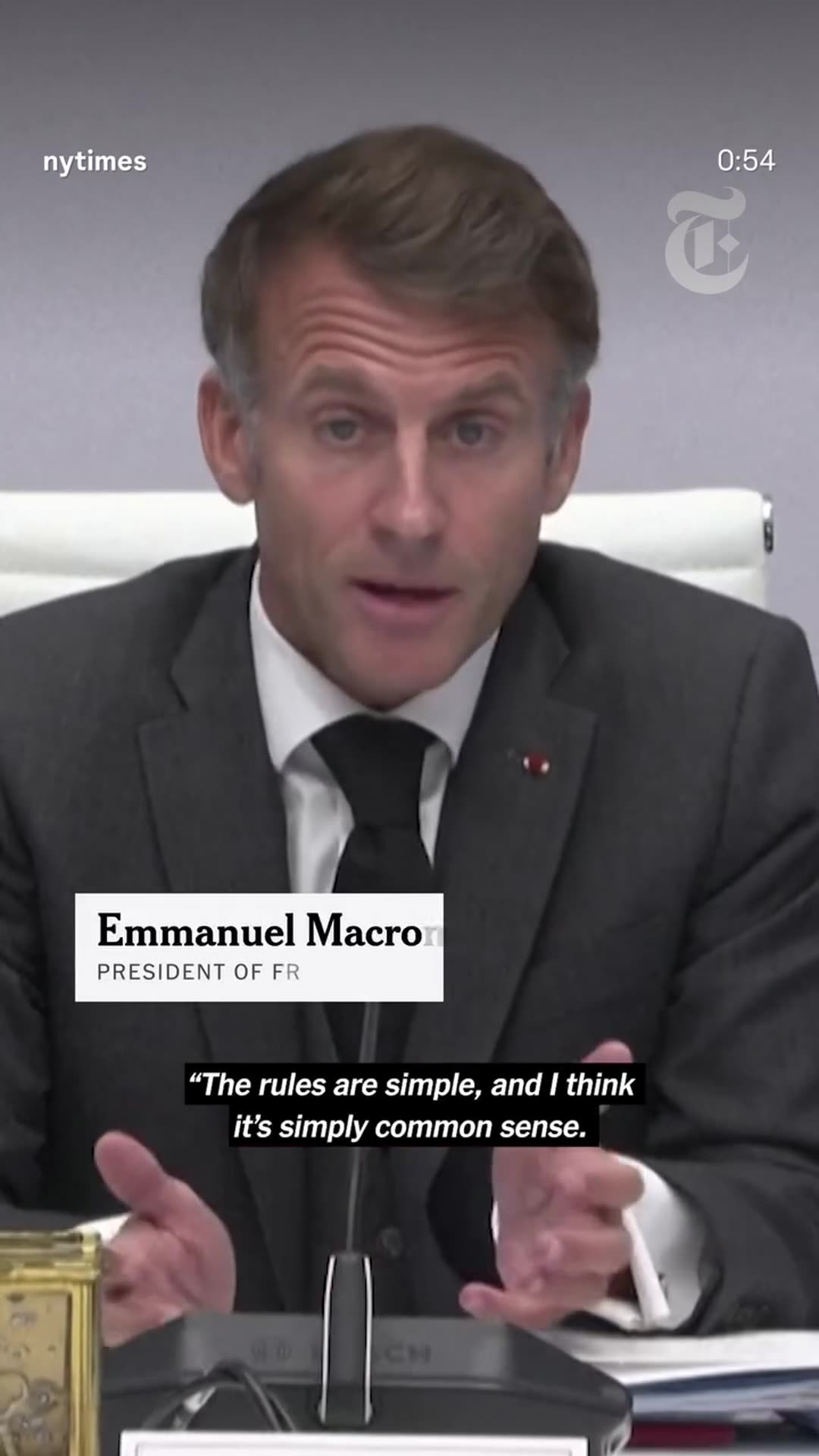 A story reshares a New York Times reel about French authorities banning gatherings in some cities after unrest. President Macron says union demonstration requests will be examined by prefects with alternative routes proposed, while unauthorised gatherings will be banned. Footage shows a smashed sho…