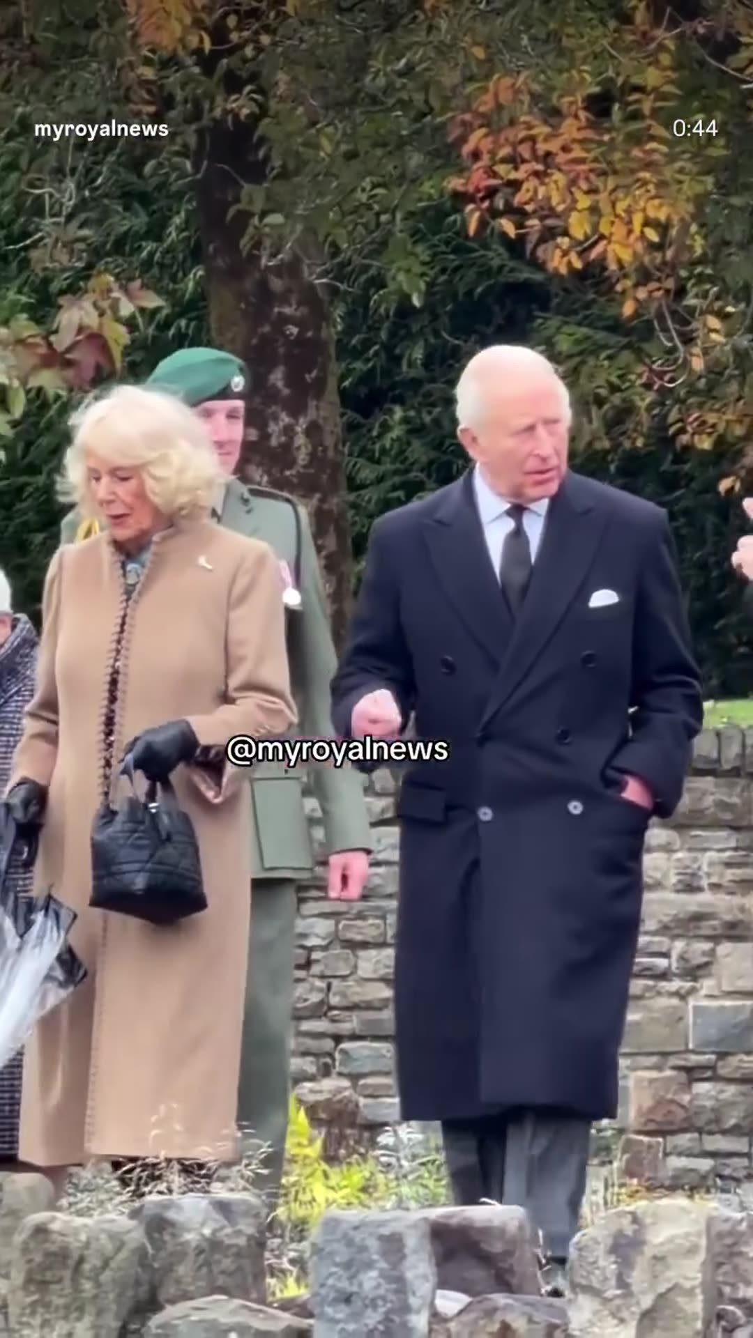 A story reshares My Royal News's reel of King Charles, Queen Camilla and Prince William leaving Aberfan Memorial Garden, in which the King gives a small head nod that the original caption reads as telling his son to hurry up so they can meet the waiting crowd. The clip is shown twice in the story,…
